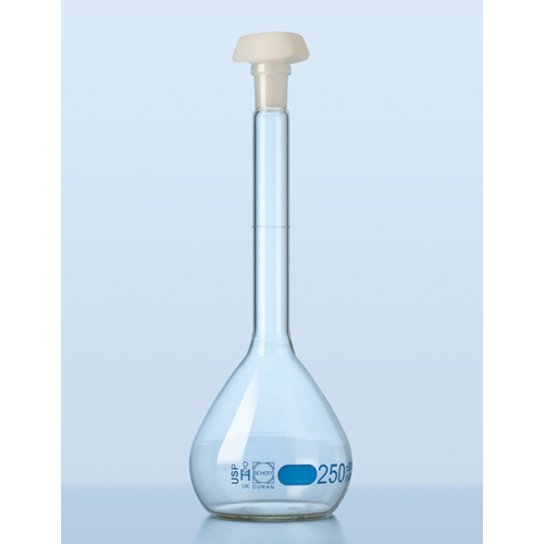 DURAN® Volumetric Flask With One Graduation Mark And New Ergonomic Polyethylene Stopper ...