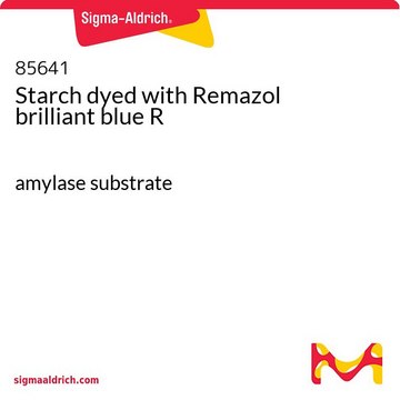 Starch dyed with Remazol brilliant