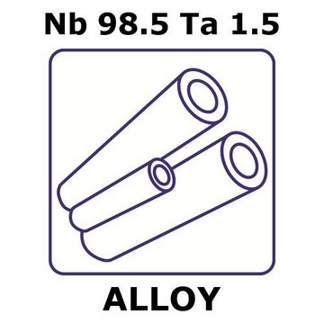 NIOBIUM/TANTALUM, TUBE,NB98.5%/TA 1.5%,&