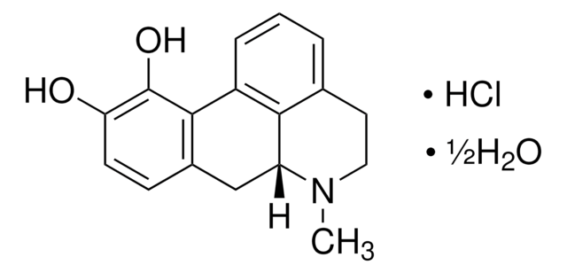 Apomorphine hydrochloride hemihydrate