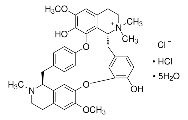 Tubocurarine hydrochloride pentahydrate